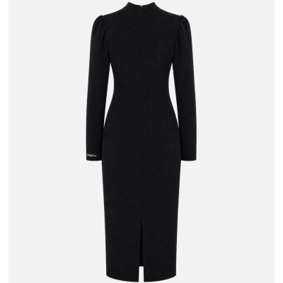 Vestido midi com lágrima Scripta