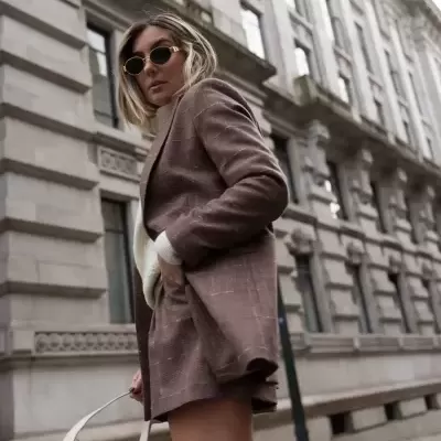 Blazer com efeito xadrez Scripta