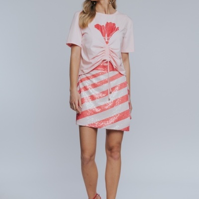 MINI SAIA LANTEJOULAS SAHOCO