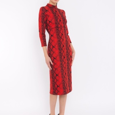 VESTIDO JUSTO COM RECORTES ARGGIDO