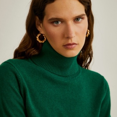 Camisola gola alta com lã merino e caxemira Lion of Porches