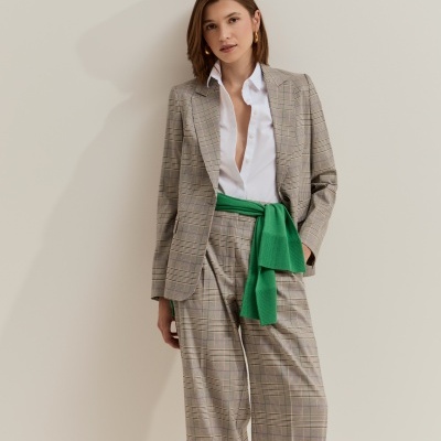 Blazer com padrão xadrez Lion of Porches