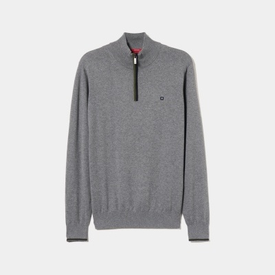 Camisola com fecho em algodão e caxemira Lion of Porches