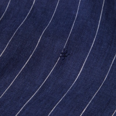 Camisa slim fit em linho às riscas Lion of Porches