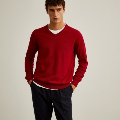 Pullover decote em V Lion of Porches