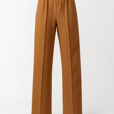 Calças camel com risca lateral Sahoco