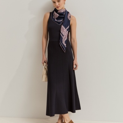 Vestido comprido em malha Lion of Porches