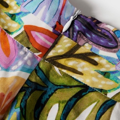 Calças pantalona com padrão colorido Lion of Porches