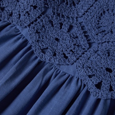 Vestido de mangas cavas com top removível Lion of Porches