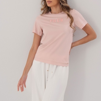T-shirt com logótipo bordado Ferrache