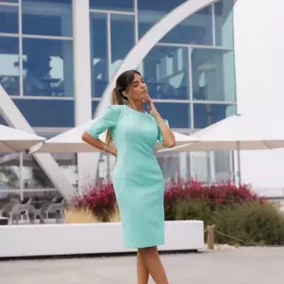 Vestido curto de fitting ajustado Scripta