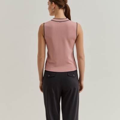 Colete de mangas cavas em malha Lion of Porches