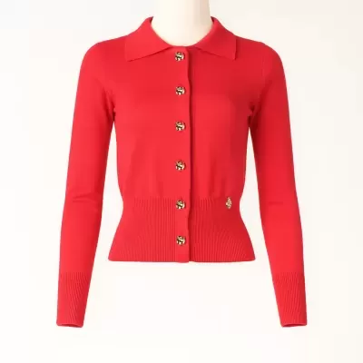 Cardigan em Malha Fina com Botões Decorativos Sahoco