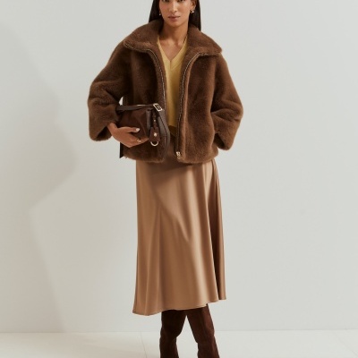 Casaco de pelo com mangas raglan Lion of Porches