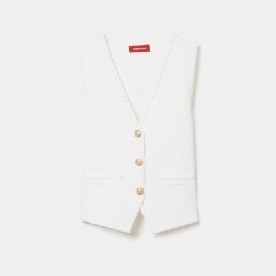 Colete de malha com decote em V Lion of Porches