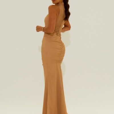 Vestido com pormenor franzido Scripta