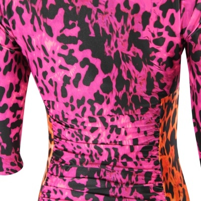 VESTIDO MIDI COM ESTAMPADO ANIMAL SAHOCO