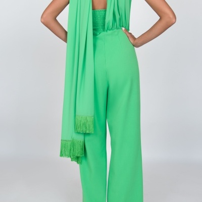 Macacão comprido com lenço Ferrache