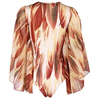 BODY ESTAMPADO MANGA FLUÍDA SAHOCO