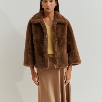 Casaco de pelo com mangas raglan Lion of Porches