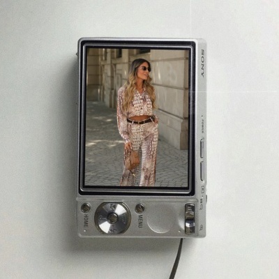 Camisa estampada animal em cetim Sahoco