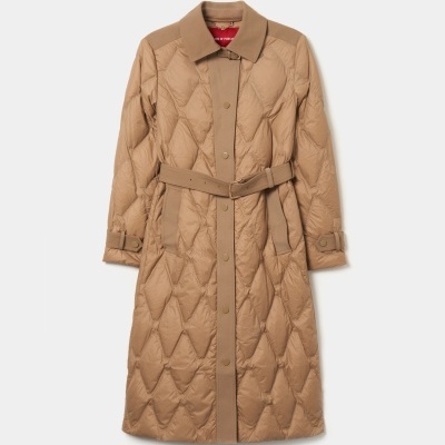 Blusão acolchoado de penas comprido Lion of Porches