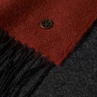 Cachecol tricolor com franjas Lion of Porches