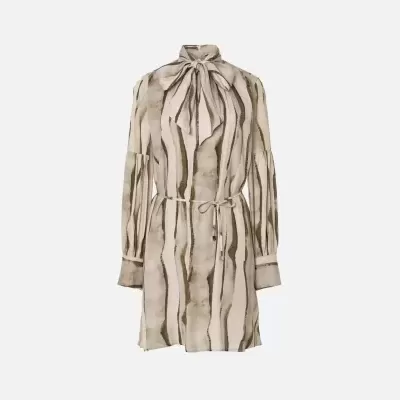 Vestido estampado com efeito de laço no decote Scripta