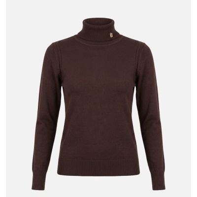 Camisola de malha básica de gola alta com logo Scripta