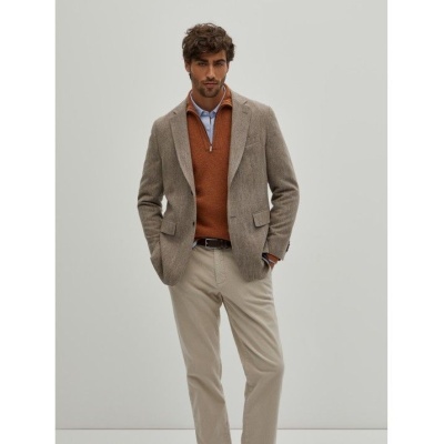 Blazer regular fit com padrão espinhado Decenio