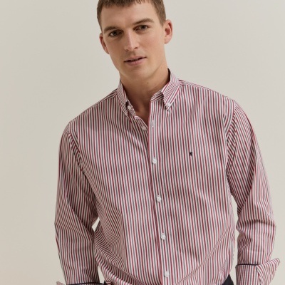 Camisa regular fit às riscas Lion Of Porches