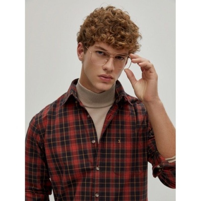 Camisa regular fit com padrão xadrez Decenio