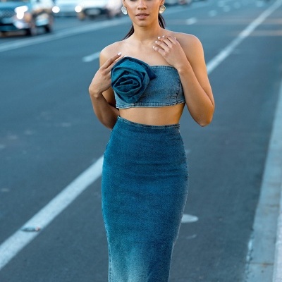 SAIA TUBO DENIM SAHOCO