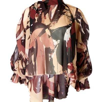 Blusa fluída estampada Sahoco