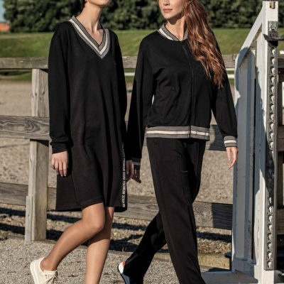 Vestido decote em V em viscose Scusi