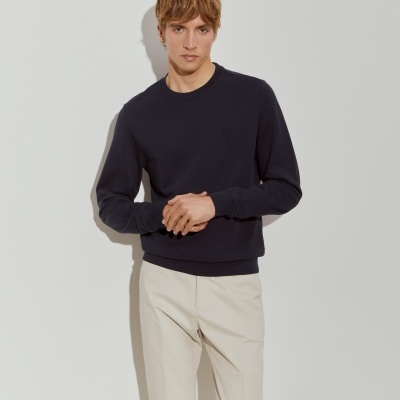 Sweater de algodão decote redondo Lion of Porches