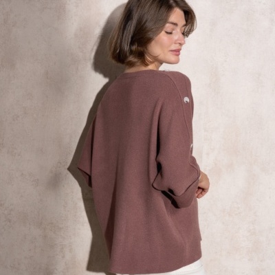 Camisola de malha com botões na manga SMF