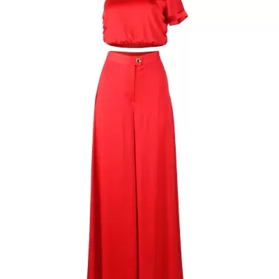 Calças acetinadas largas Sahoco