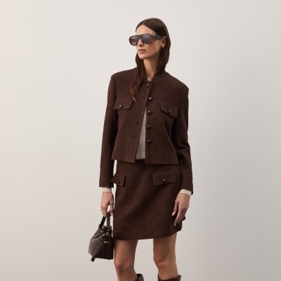 Casaco curto em tweed Decenio