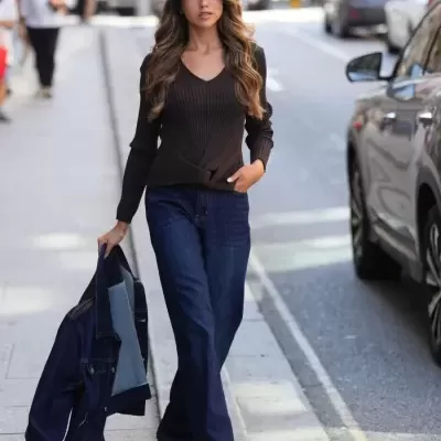 Camisola de Malha Canelada com Torcido Spaccio