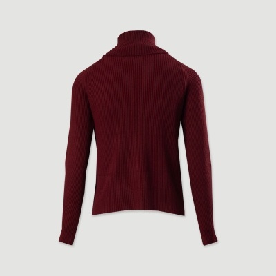 Camisola de malha canelada com gola alta Ferrache