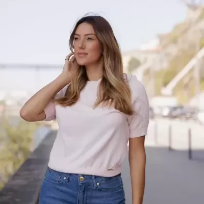 Calça de ganga de fitting ajustado Scripta