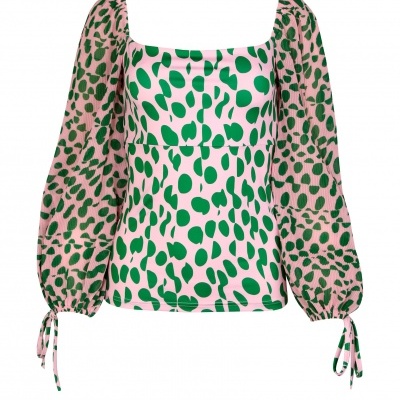 BLUSA CURTA MANGA BALÃO SAHOCO