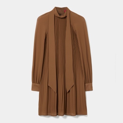 Vestido curto plissado Lion of Porches