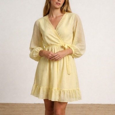 Vestido midi com laço SMF