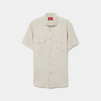 Camisa slim fit de manga curta Lion of Porches