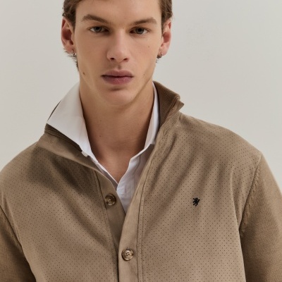 Casaco em malha de algodão Lion of Porches