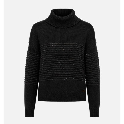 Camisola de malha com detalhe em relevo e brilho Scripta