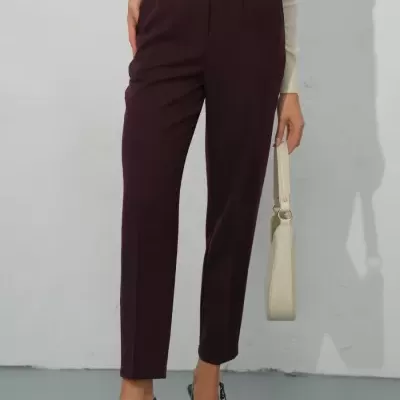 Calças Cintura Subida com Cinto SPACCIO BY CRISTINA