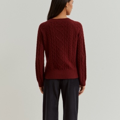 Camisola malha tricotada em lã Lion of Porches